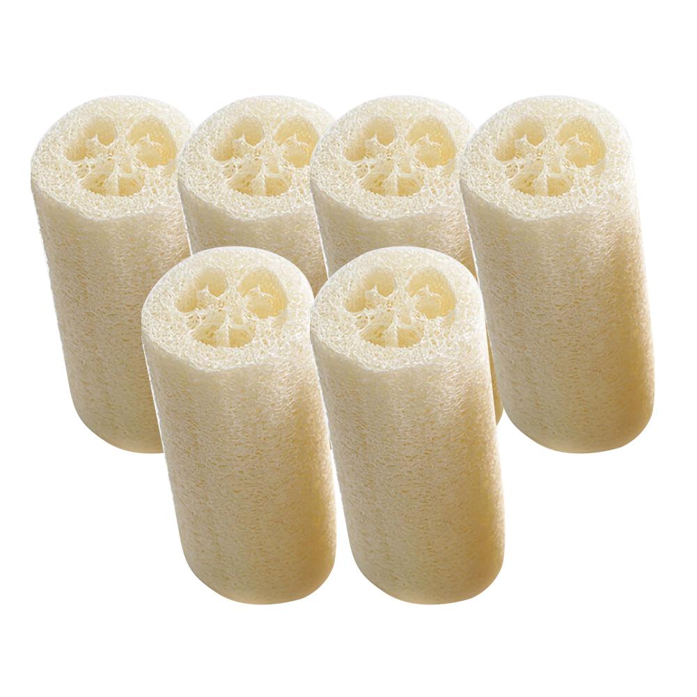 Exfoliating Natural Loofah Scrubbers (6pcs)