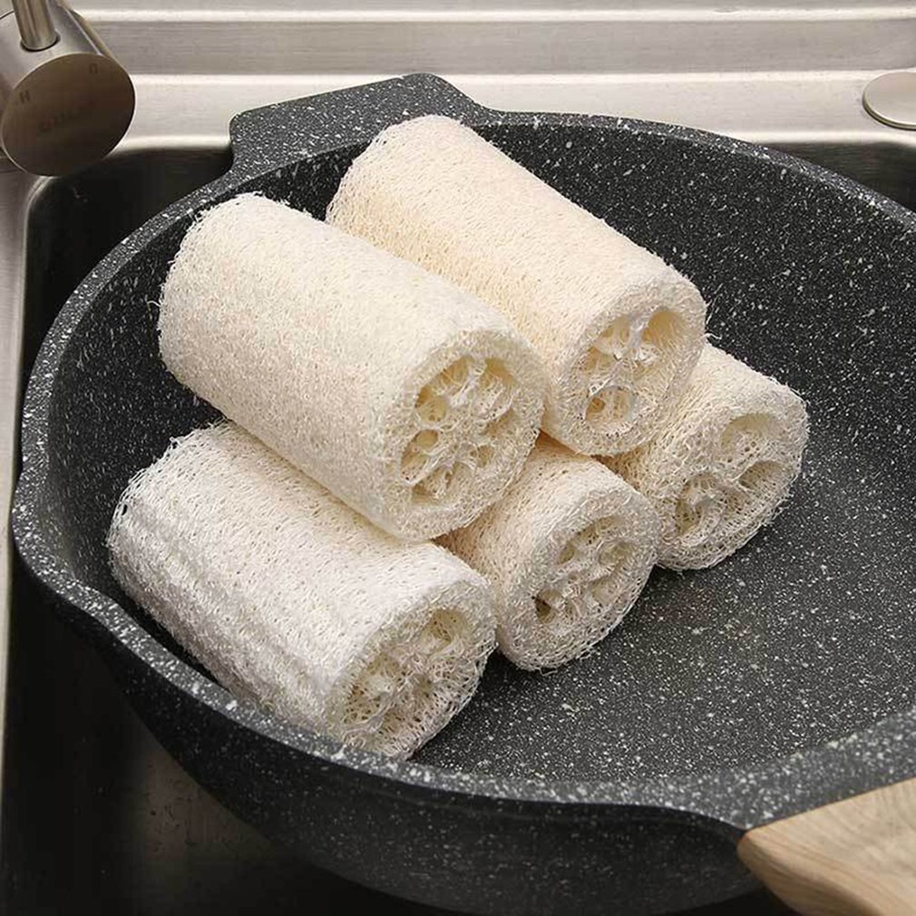 Exfoliating Natural Loofah Sponges (6pcs)