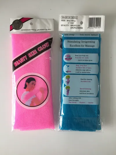 Exfoliating Washcloth Nylon Bath Towel (2 pcs) Exfoliating Washcloth Nylon Bath Towel (2 pcs)