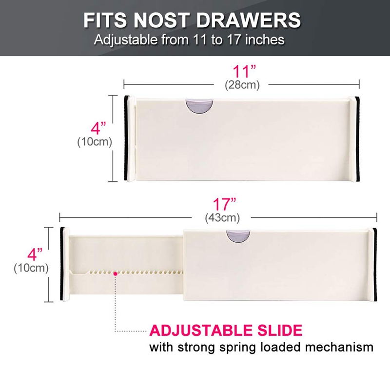 Expandable Drawer Dividers Set (5pcs) Expandable Drawer Dividers Set (5pcs)
