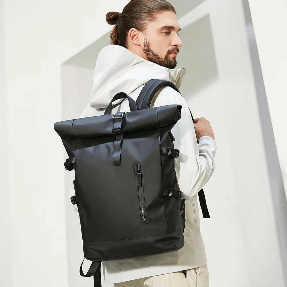 Expandable Travel Backpack Men Large Capacity Waterproof 15.6” Laptop Bag Hiking Rucksack Cycling Daypack Bag with USB