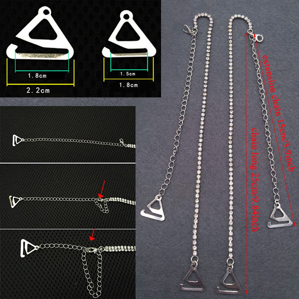 Extendable Metal Rhinestone Bra Straps Extendable Metal Rhinestone Bra Straps