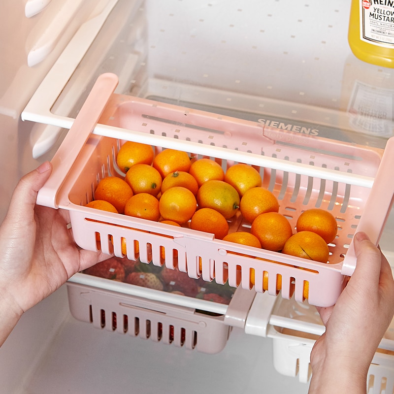 Extendable Refrigerator Storage Drawer (2 pcs)