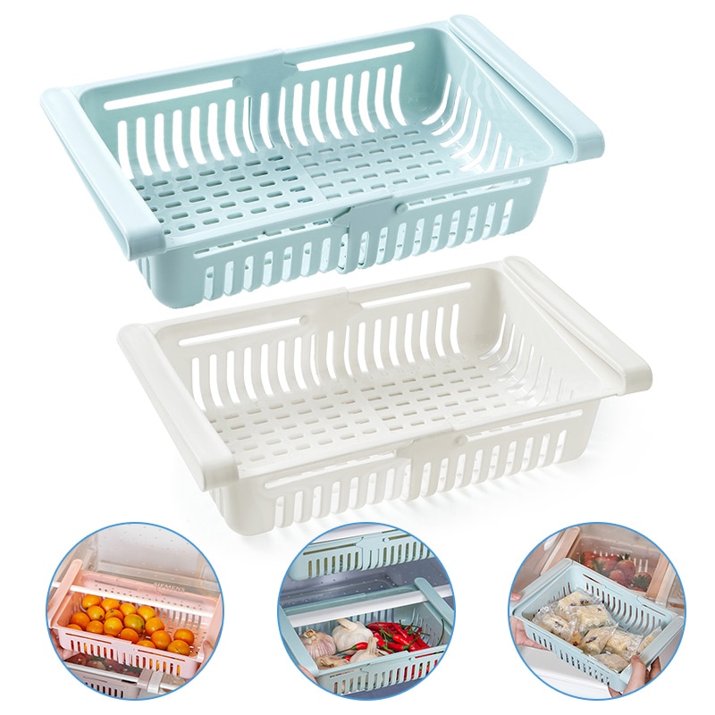 Extendable Refrigerator Storage Drawer (2 pcs)