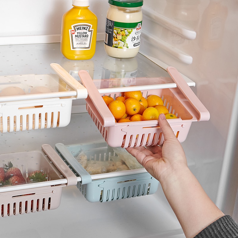 Extendable Refrigerator Storage Drawer (2 pcs)