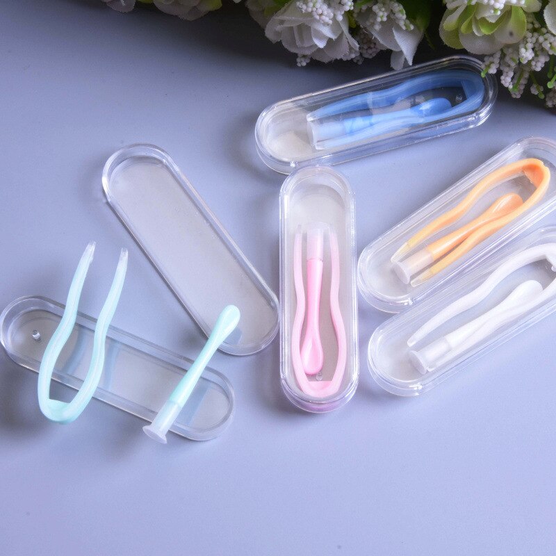 Eye Contact Tweezers with Suction Stick and Case