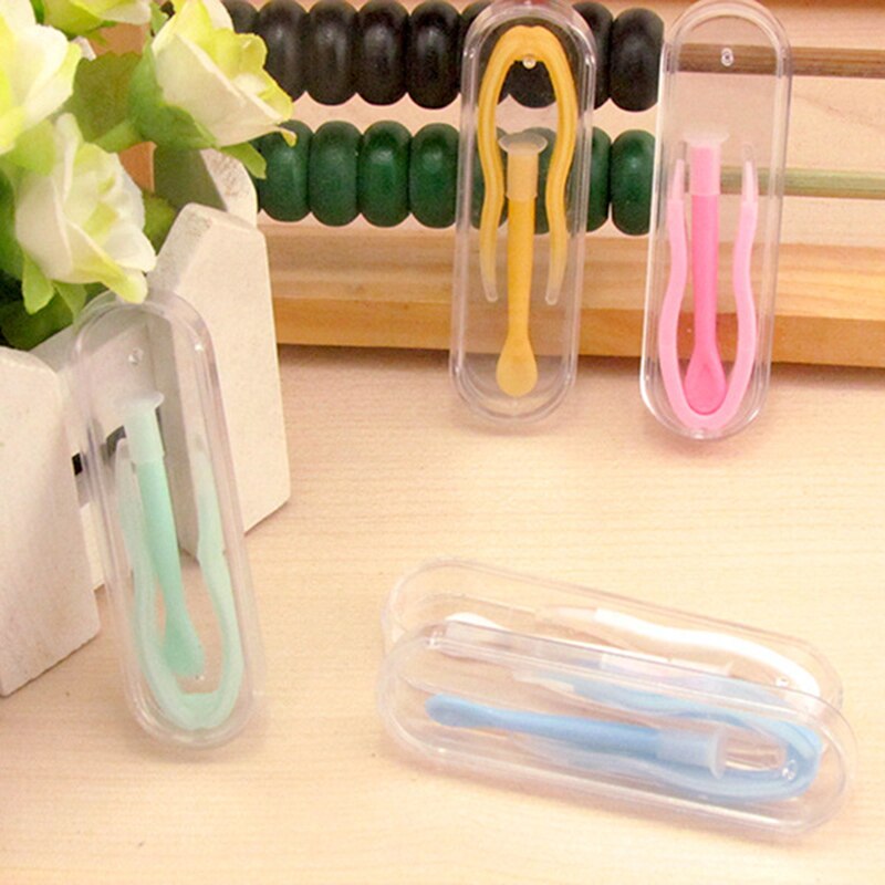 Eye Contact Tweezers with Suction Stick and Case