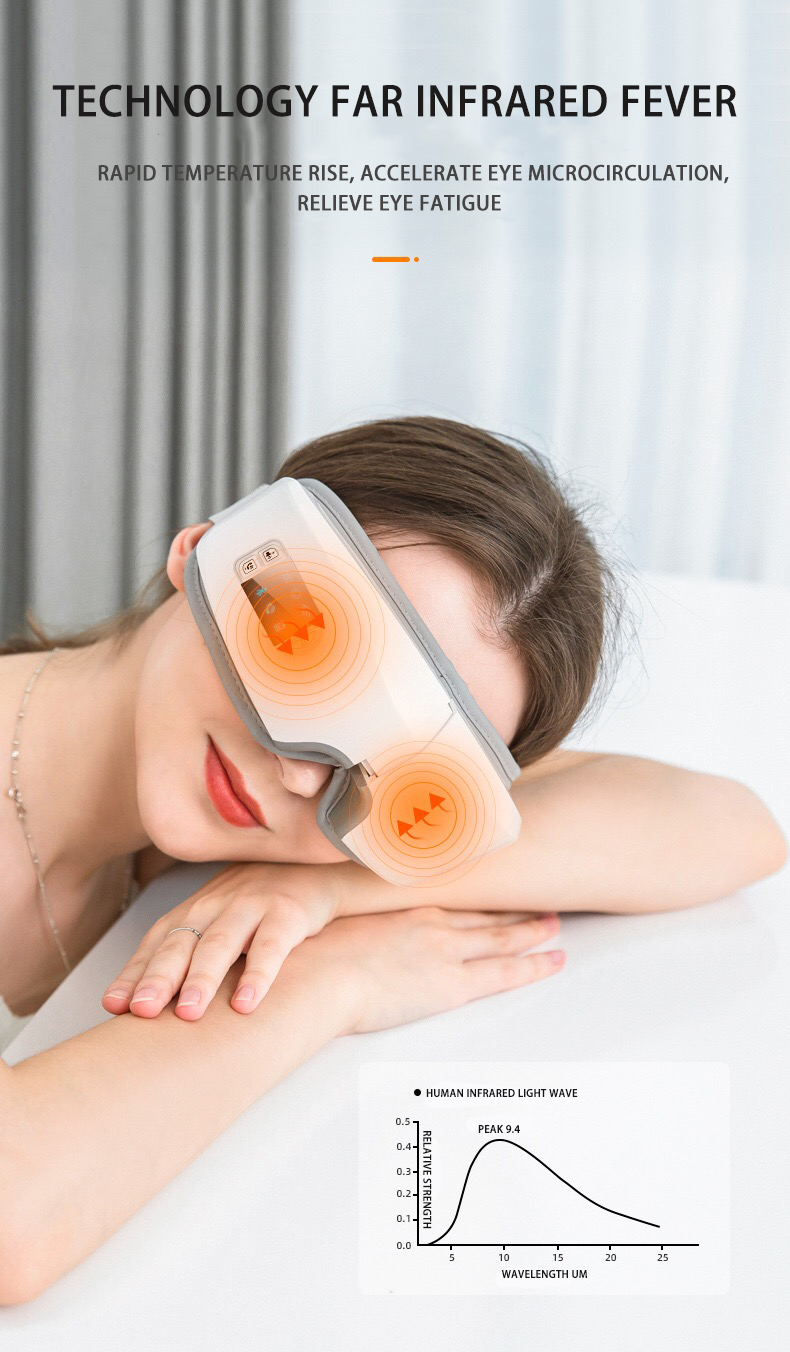 Eye Massager 4D Smart Airbag Vibration Eye Care Instrument Hot Compress Bluetooth Eye Massage Glasses Fatigue
