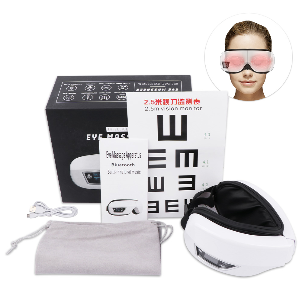 Eye Massager 6D Smart Airbag Vibration Eye Care Instrument Hot Compress Bluetooth Eye Massage Glasses Fatigue Pouch and Eye Massager 6D Smart Airbag Vibration Eye Care Instrument Hot Compress Bluetooth Eye Massage Glasses Fatigue Pouch and