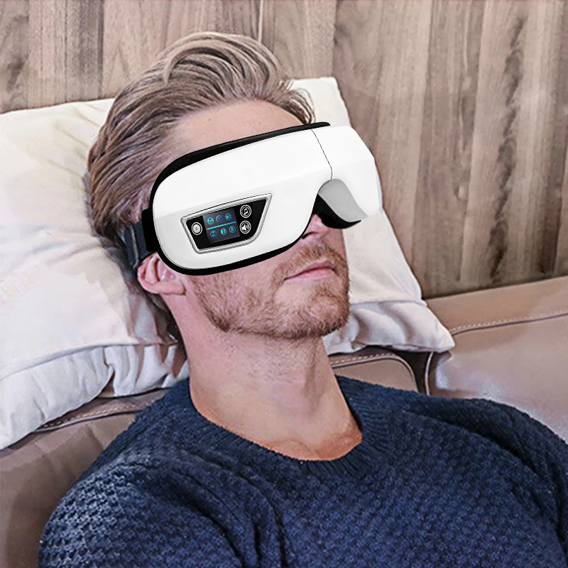 Eye Massager With Heat Smart Airbag Vibration Eye Care Compress Bluetooth Music Eye Massage Relax Fatigue Foldable