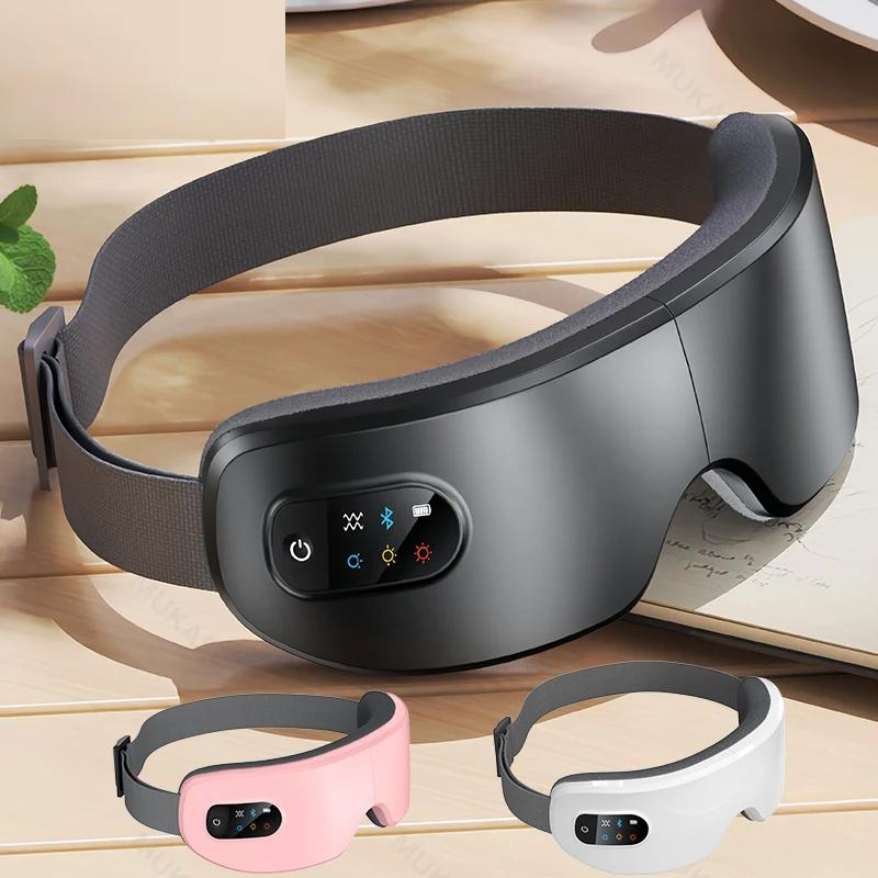 Eye Massager with Vibration Bluetooth Music, Smart Massage Eye Mask for Eye Relax, Reduce Eye Strain, Improve Sleep Eye Massager with Vibration Bluetooth Music, Smart Massage Eye Mask for Eye Relax, Reduce Eye Strain, Improve Sleep