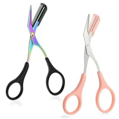Eyebrow Scissors with Comb Trimmer