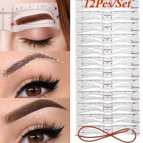 Eyebrow Stencil Kit 12PC Set