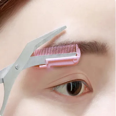 Eyebrow Trim Scissors with Removable Comb