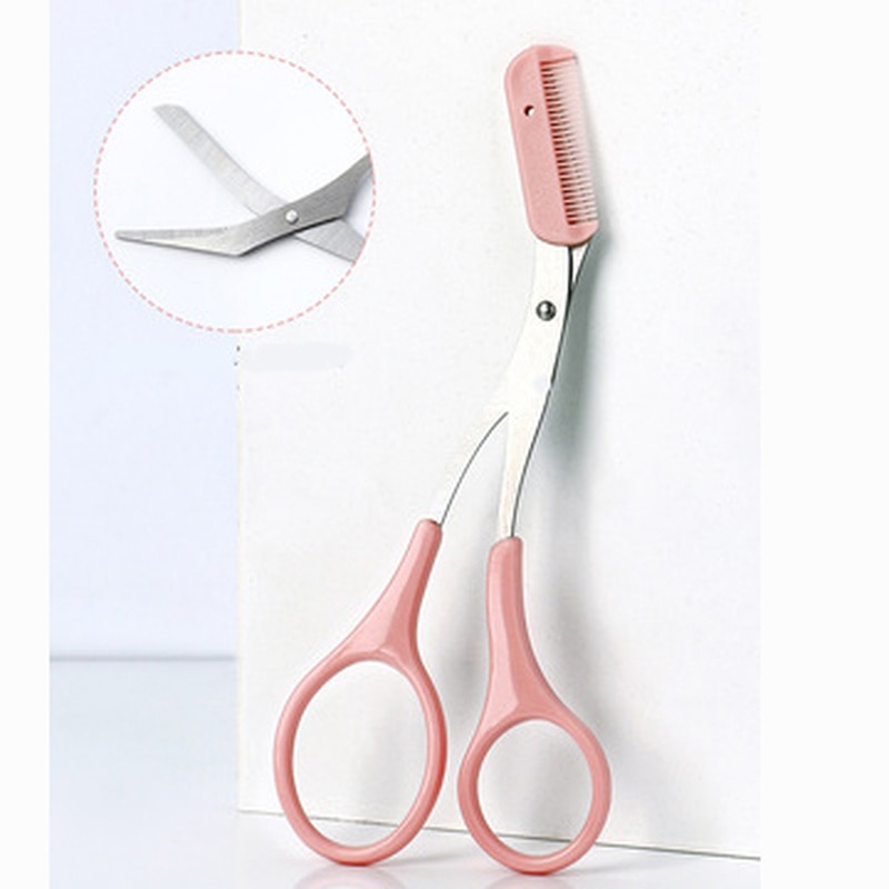 Eyebrow Trim Scissors with Removable Comb