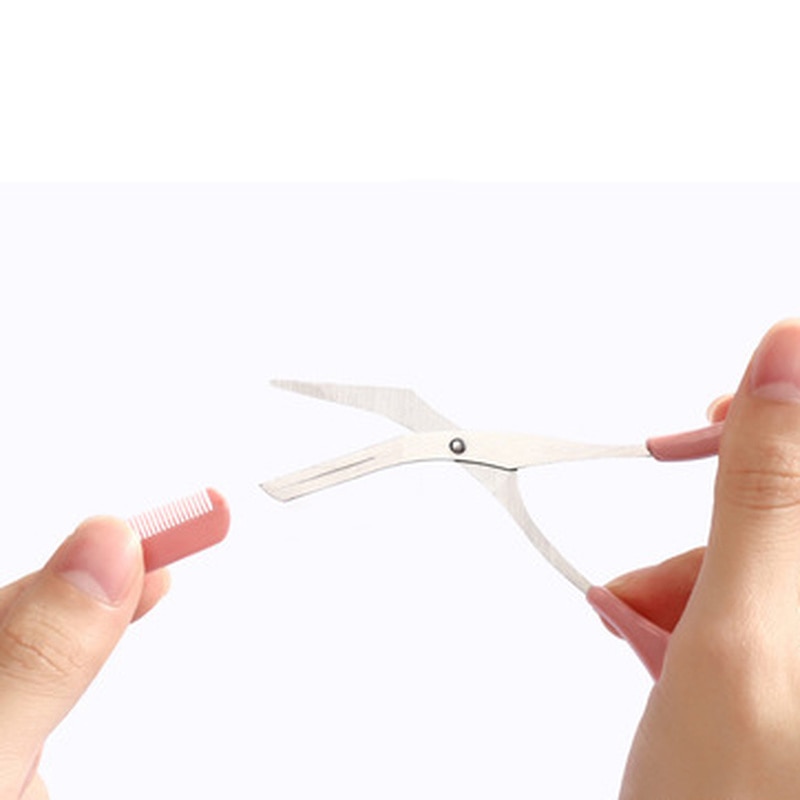 Eyebrow Trim Scissors with Removable Comb