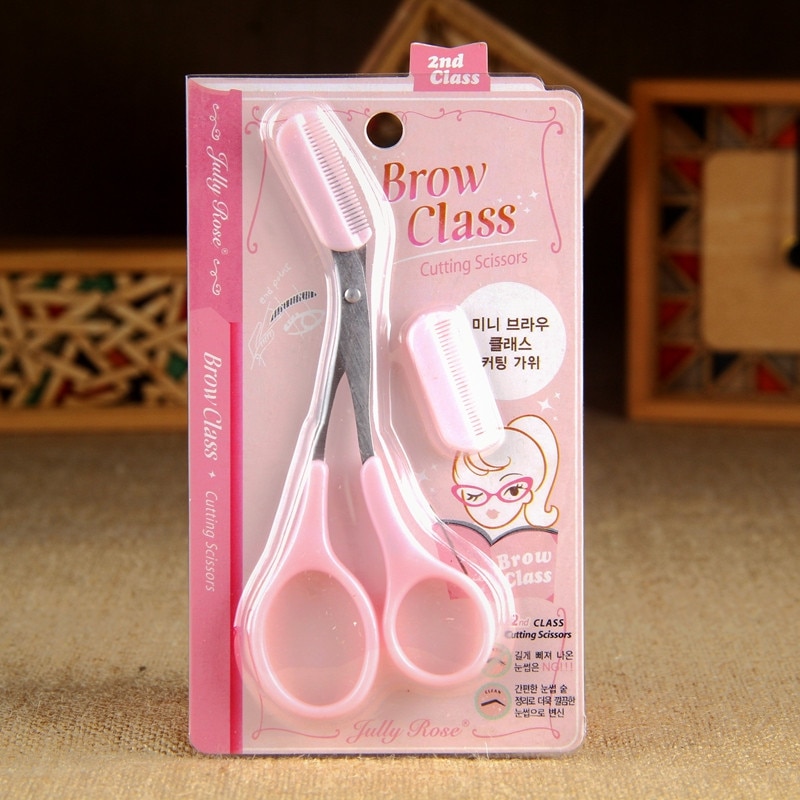 Eyebrow Trimmer Scissors with Comb