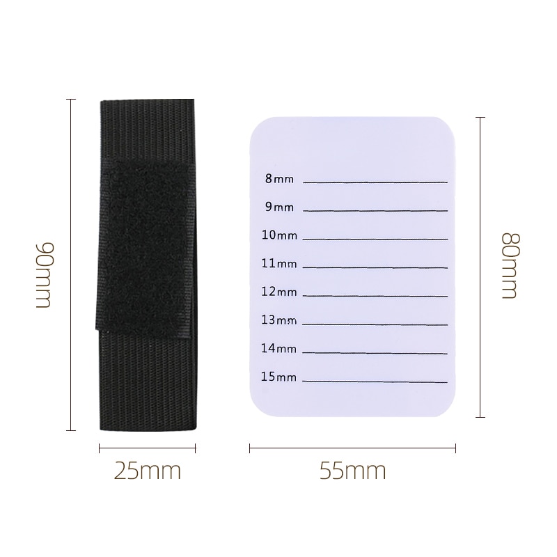 Eyelash Palette with Size Labels