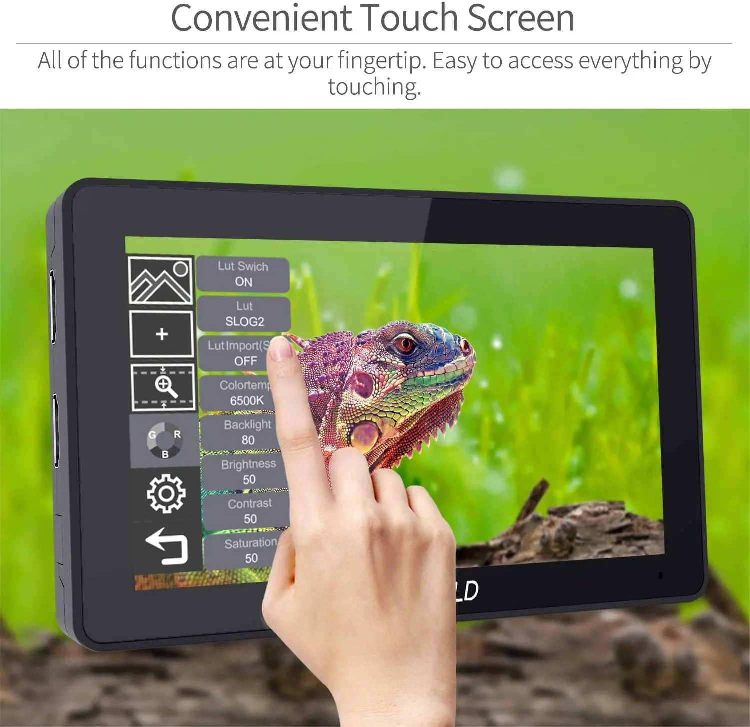 F6 Plus V2 6′ On-camera DSLR Field Monitor Touch Screen Monitor with HDR 3D Lut IPS FHD 1920×1080 Video Focus Assis