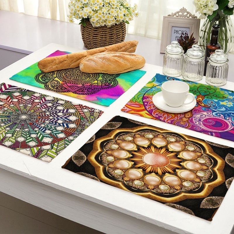Fabric Rectangular Mandala Placemat