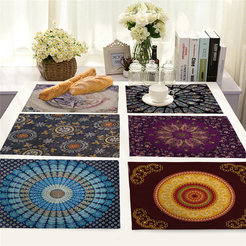 Fabric Rectangular Mandala Placemat