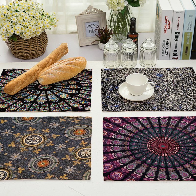 Fabric Rectangular Mandala Placemat
