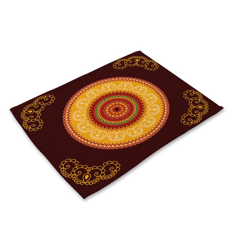 Fabric Rectangular Mandala Placemat