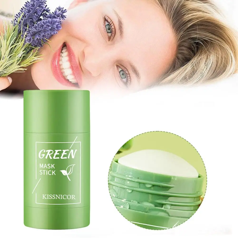 Face Clean Mask Green Tea Cleansing Stick Mask Shrink pores Deep Blackhead Remover facial Cleansing Moisturizing Mask