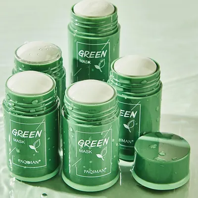 Face Clean Mask Green Tea Cleansing Stick Mask Smear Acne Shrink Blackhead Moisturizing Deep Cleansing Mask Film
