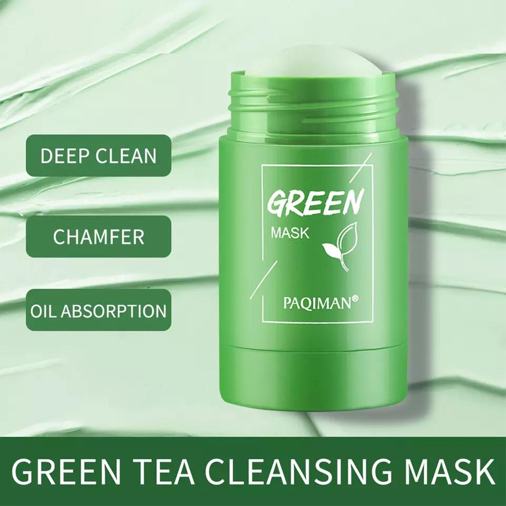 Face Clean Mask Green Tea Cleansing Stick Mask Smear Acne Shrink Blackhead Moisturizing Deep Cleansing Mask Film