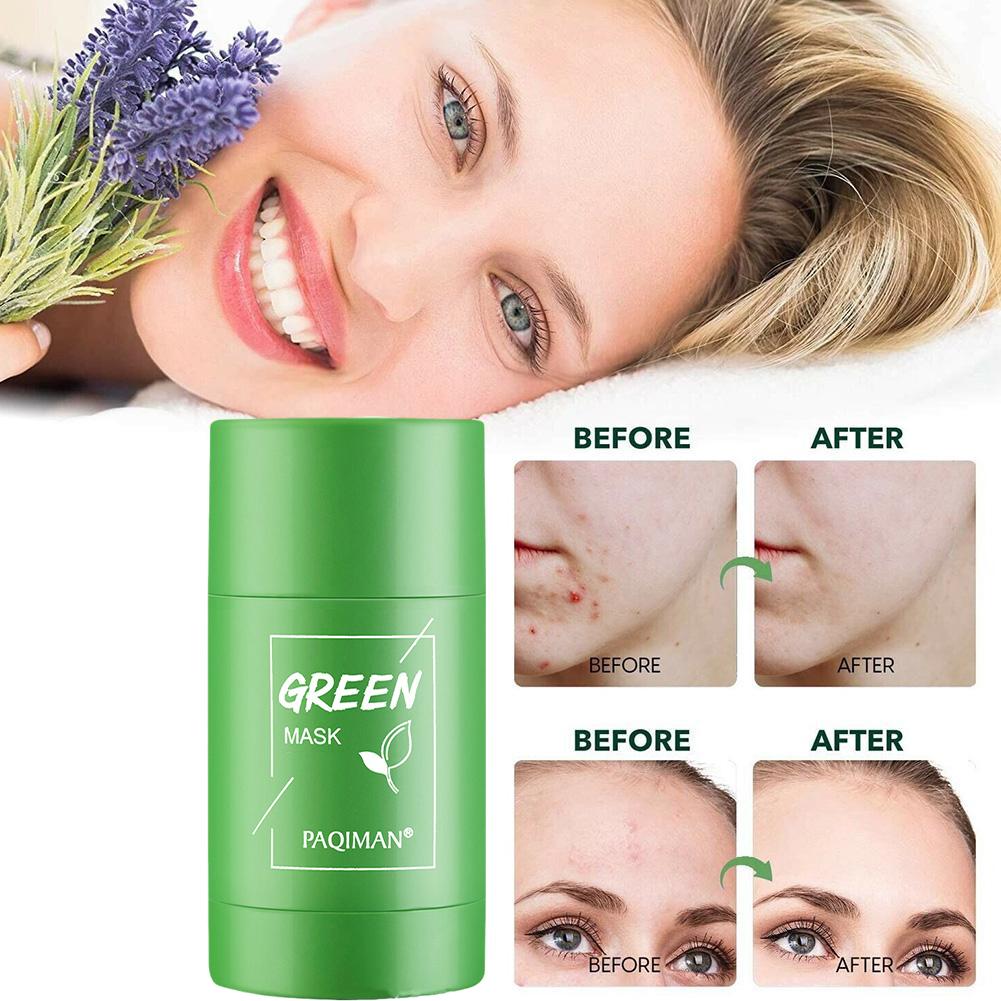 Face Clean Mask Green Tea Cleansing Stick Mask Smear Acne Shrink Blackhead Moisturizing Deep Cleansing Mask Film