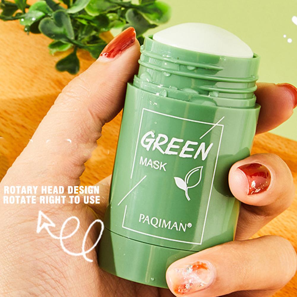 Face Clean Mask Green Tea Cleansing Stick Mask Smear Acne Shrink Blackhead Moisturizing Deep Cleansing Mask Film