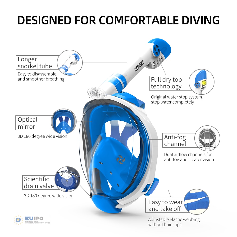 Face Mask Snorkel Swimming Accessory Face Mask Snorkel Swimming Accessory