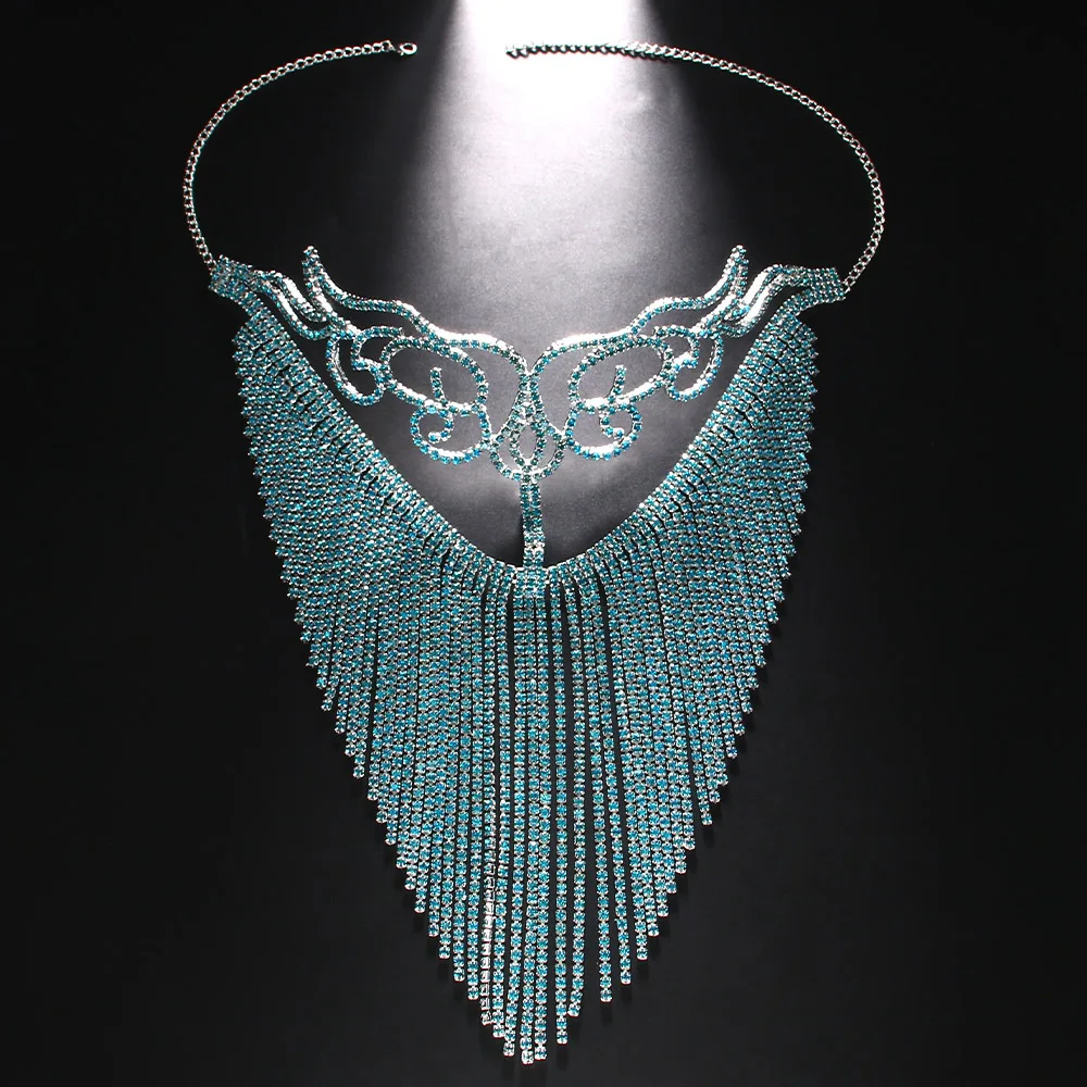 Face Tassel Mask Women Jewellery Full Sexys Carnival Mask Festival Party Decorations Costume Masquerade Rhinestone