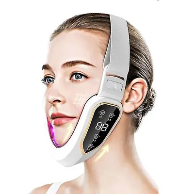 Facial Lifting Device LED Photon Therapy Facial Slimming Vibration Massager Double Chin V Face Shaped Cheek Lift Belt