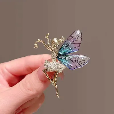 Fairy Brooch with Rhinestone Crystals Fairy Brooch with Rhinestone Crystals