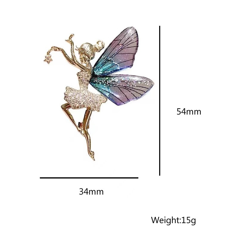 Fairy Brooch with Rhinestone Crystals Fairy Brooch with Rhinestone Crystals