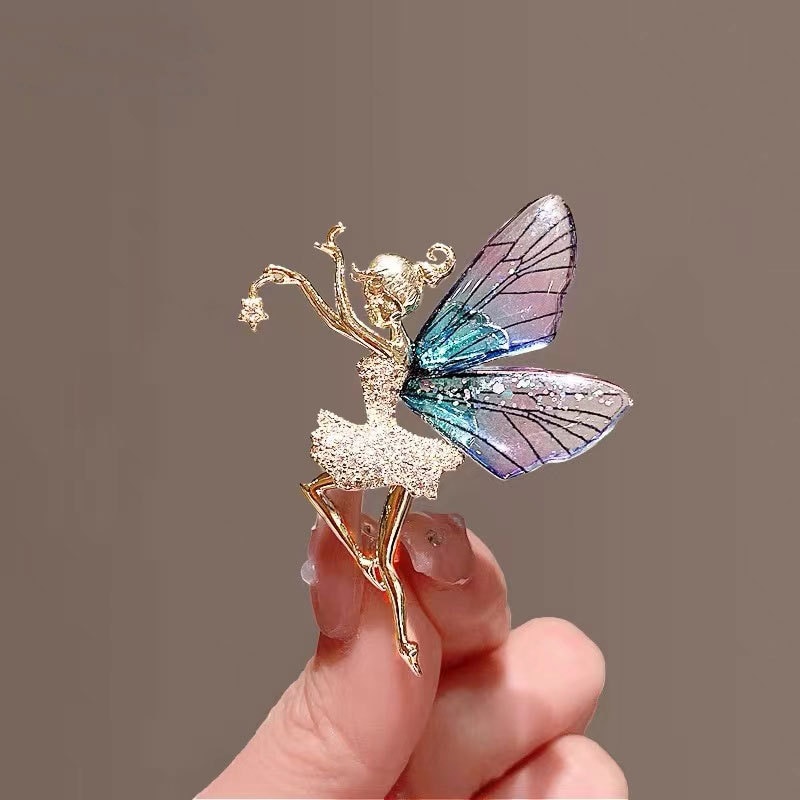 Fairy Brooch with Rhinestone Crystals Fairy Brooch with Rhinestone Crystals