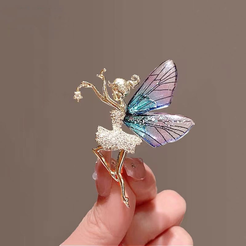 Fairy Brooch with Rhinestone Crystals Fairy Brooch with Rhinestone Crystals