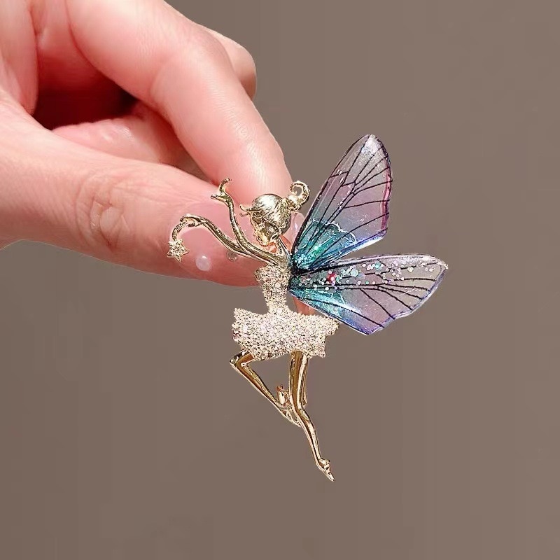 Fairy Brooch with Rhinestone Crystals Fairy Brooch with Rhinestone Crystals