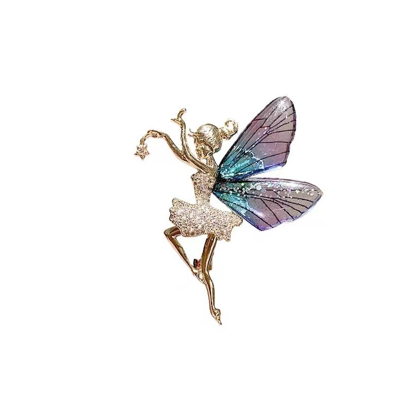Fairy Brooch with Rhinestone Crystals Fairy Brooch with Rhinestone Crystals
