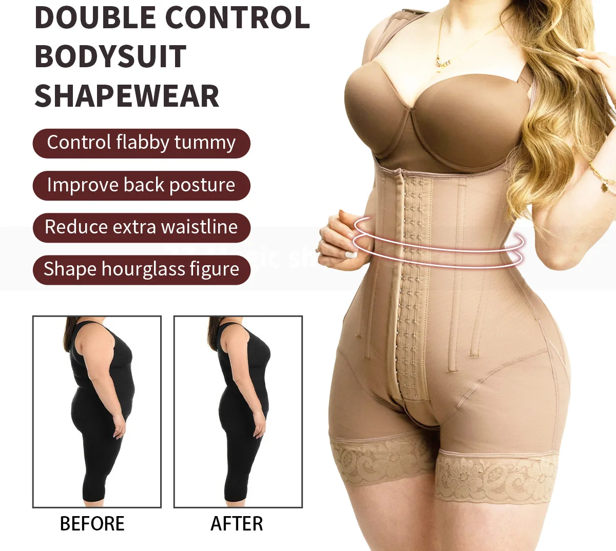 Fajas Colombiana Girdles Body Shaper Post Surgery BBL Waist Trainer Slimming Sheath Flat Belly Woman Corset Bodysuits