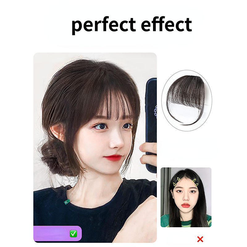 Fake Air Bangs Hair Styling Tools Hair Clip-In Extension Synthetic Hair Fake Fringe Natural False Hairpiece Women Clip Fake Air Bangs Hair Styling Tools Hair Clip-In Extension Synthetic Hair Fake Fringe Natural False Hairpiece Women Clip