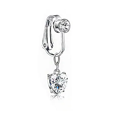 Fake Belly Button Ring Fake Belly Piercing Crown Clip On Umbilical Non Navel Fake Pircing Butterfly Cartilage Earring