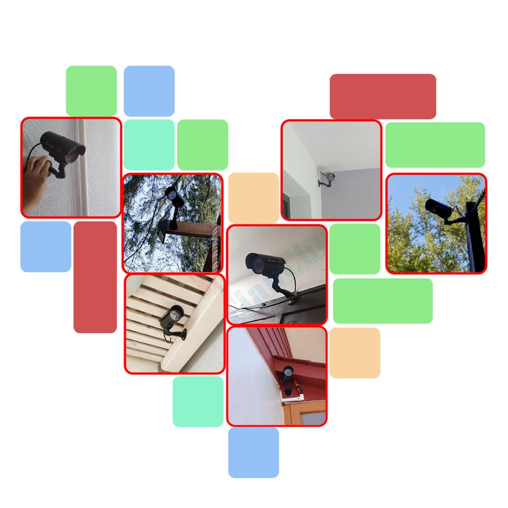 Fake CCTV Cameras with LED Light (4pcs)