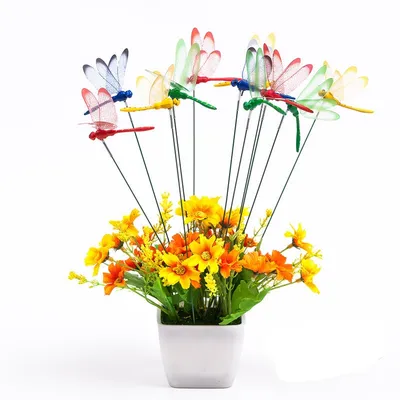 Fake Dragonfly Garden Decor (10 Pcs)