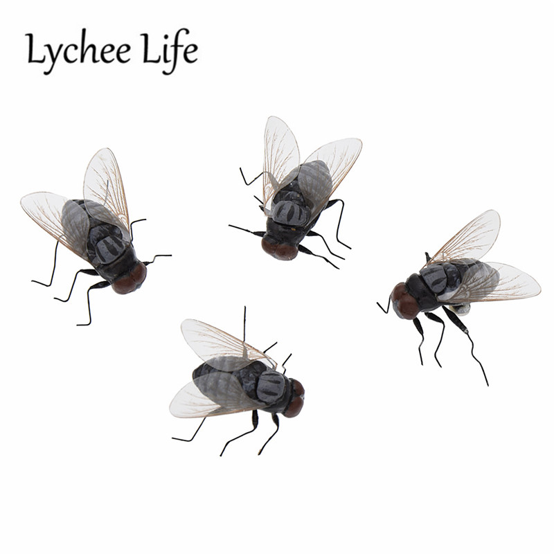 Fake Fly Funny Fridge Magnets (4 pcs)
