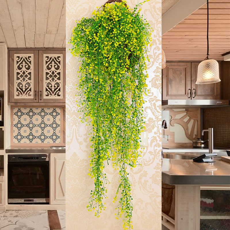 Fake Hanging Plants Flower Vine Decor Fake Hanging Plants Flower Vine Decor