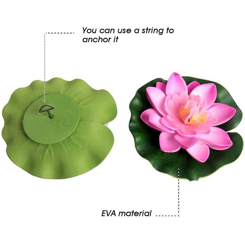 Fake Lotus Flower Floating Decoration (8 pcs) Fake Lotus Flower Floating Decoration (8 pcs)
