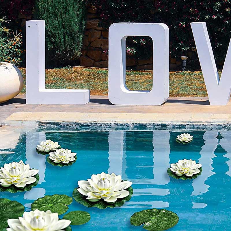 Fake Lotus Flower Floating Decoration (8 pcs) Fake Lotus Flower Floating Decoration (8 pcs)